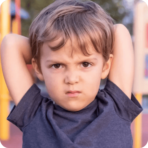 angry kid at the playground