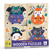 Spooky Friends Wooden Puzzle Set