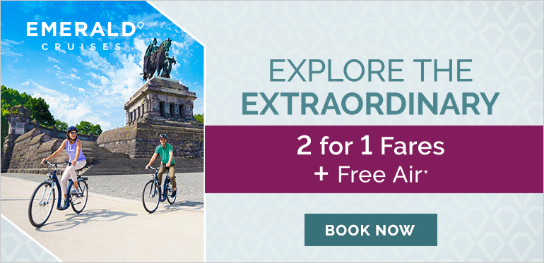 2-for-1 Fares + Free Air on Luxury River & Yacht Journeys