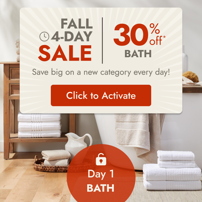 Today only: 30% off bath