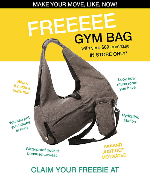 FREEEEE GYM BAG