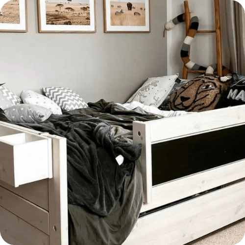 a storage bed is one of the tricks for a room that grows with your kids
