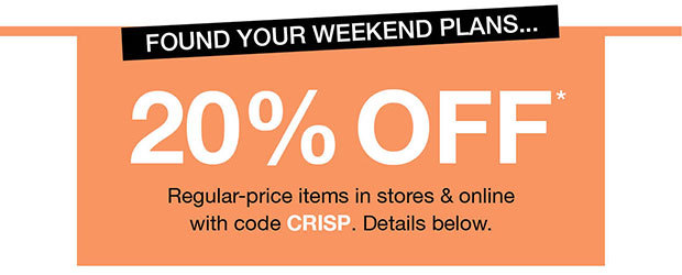 Found Your Weekend Plans 20% off