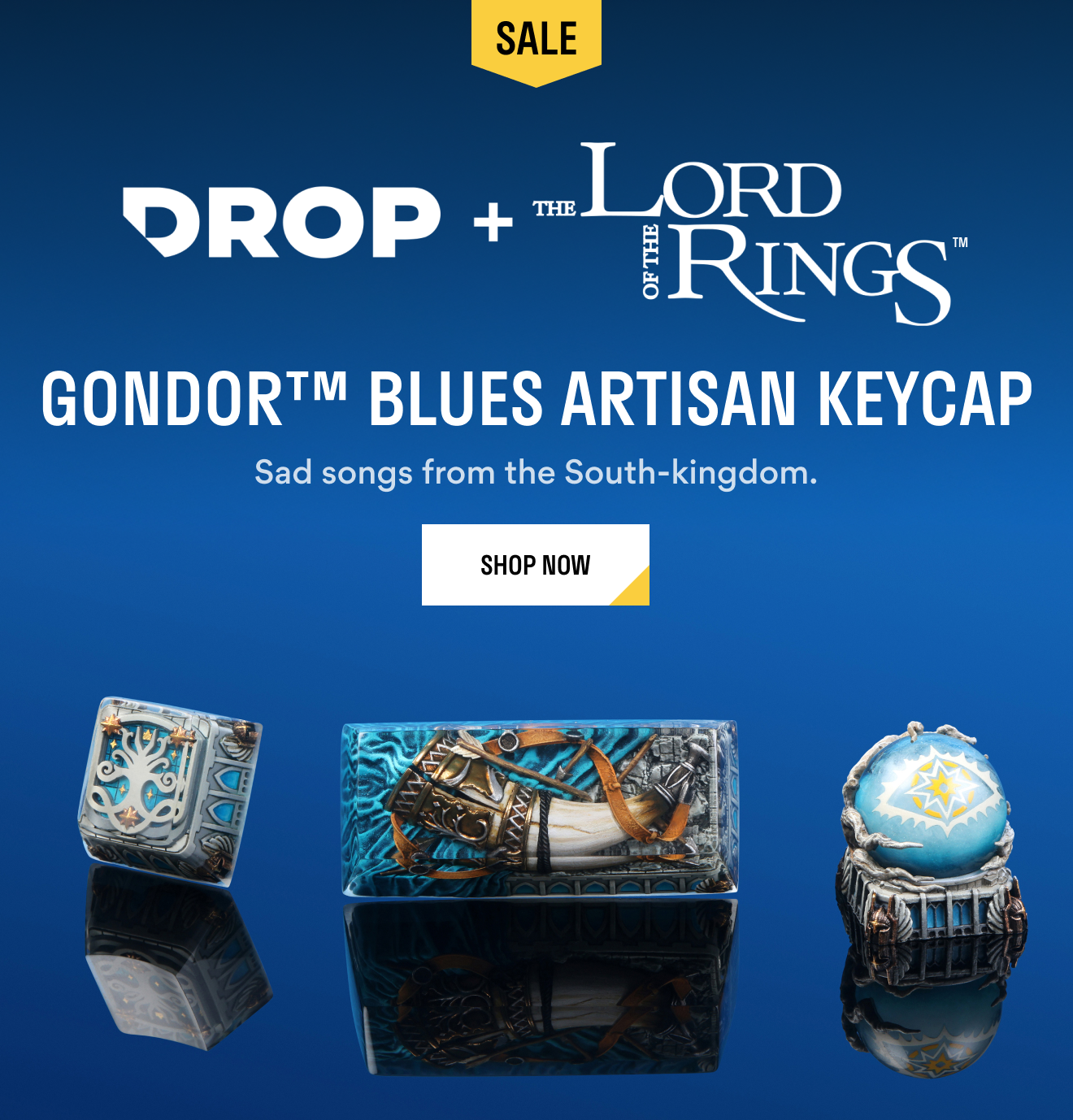 Drop + The Lord of the Rings™ Gondor™ Blues Artisan Keycap