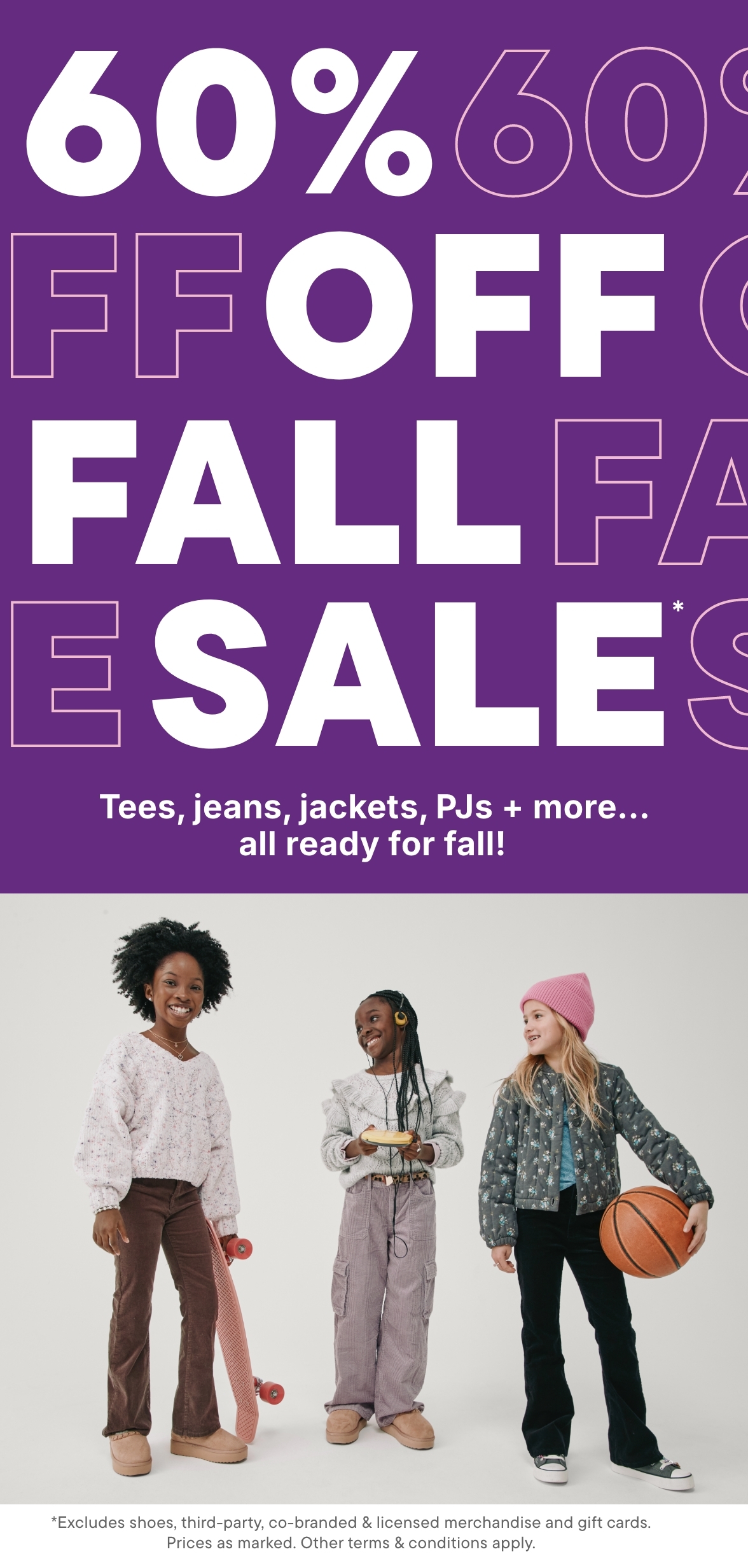 60% off Fall Sale