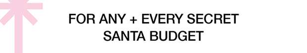 For Any + Every Secret Santa Budget