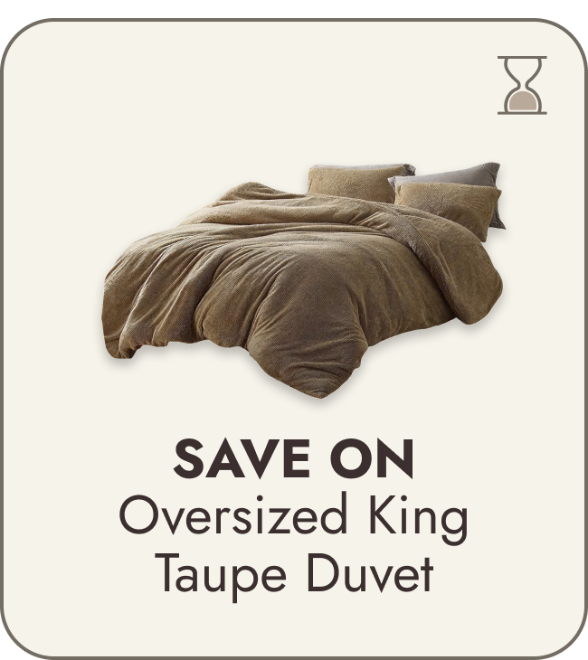 Coma Inducer® Duvet Cover - Teddy Bear - Taupe Natural - King Taupe - Oversized King