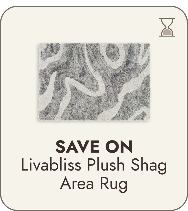 Livabliss Corinne Modern Swirl Plush Shag Area Rug