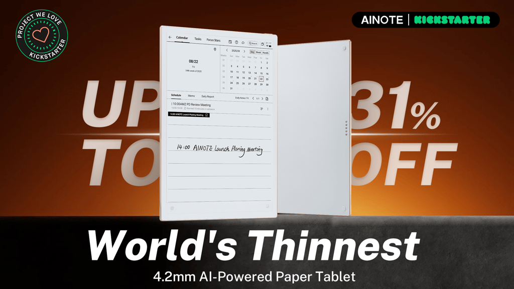 AINOTE 2: The World's Thinnest AI-Powered Paper Tablet