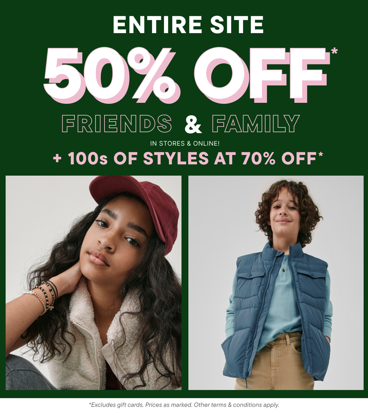 50-70% off Entire Site