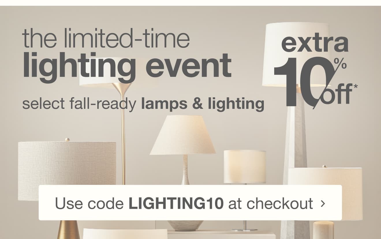 Shop the Limited-Time Lighting Event