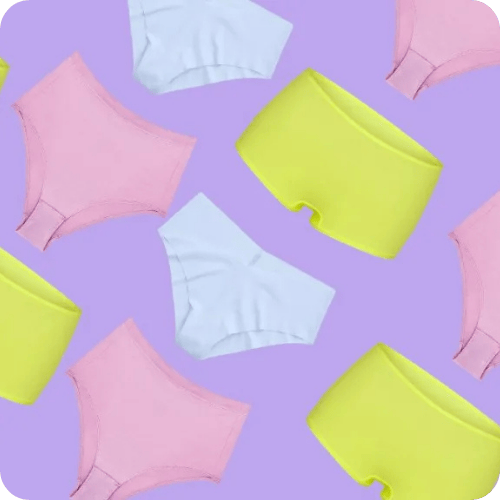a collage of underwear
