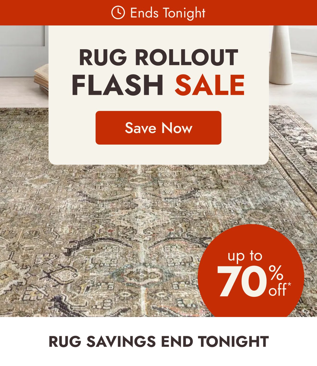 Up to 70% off rugs