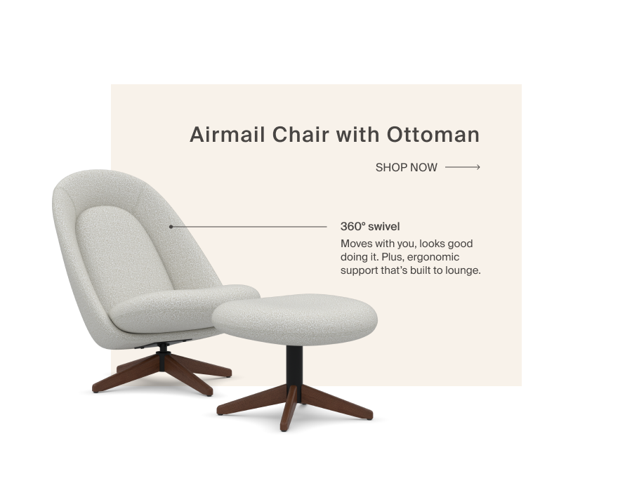 Airmail Chair with Ottoman