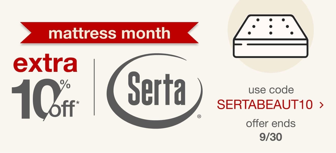 Extra 10% Off Select Serta