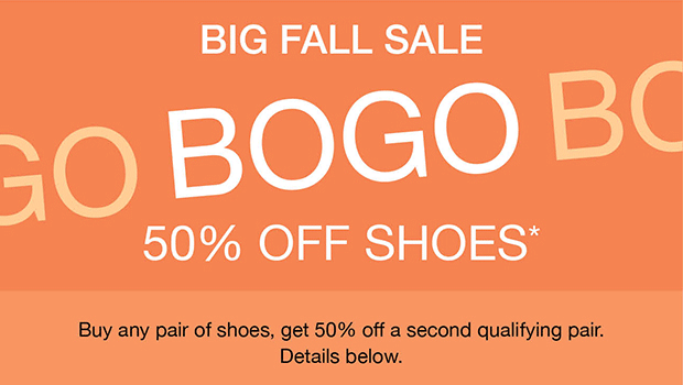 Bogo 50% Off Shoes