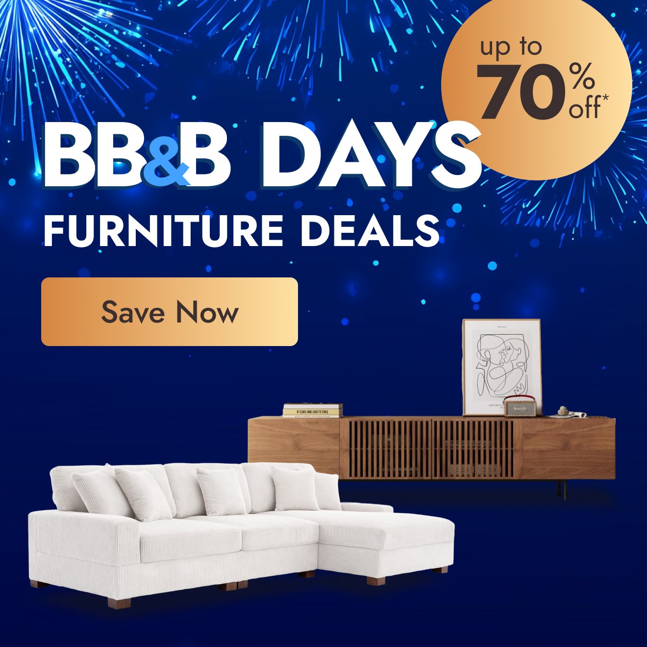 Furniture finds up to 70% off