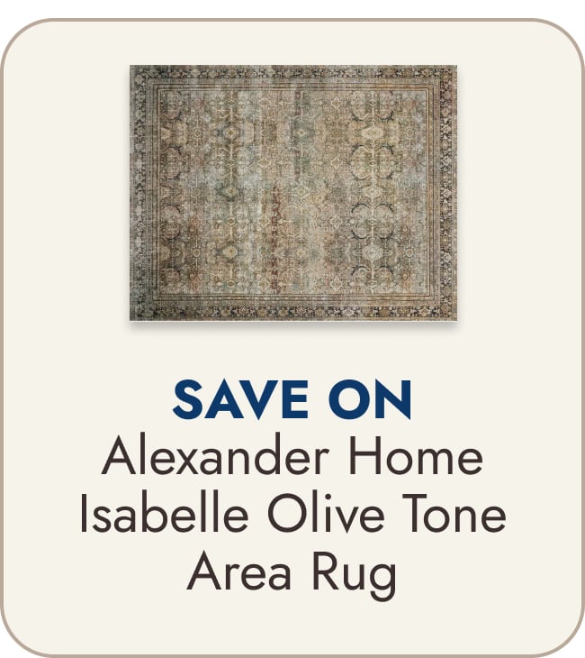 Alexander Home Isabelle Olive Tone Area Rug