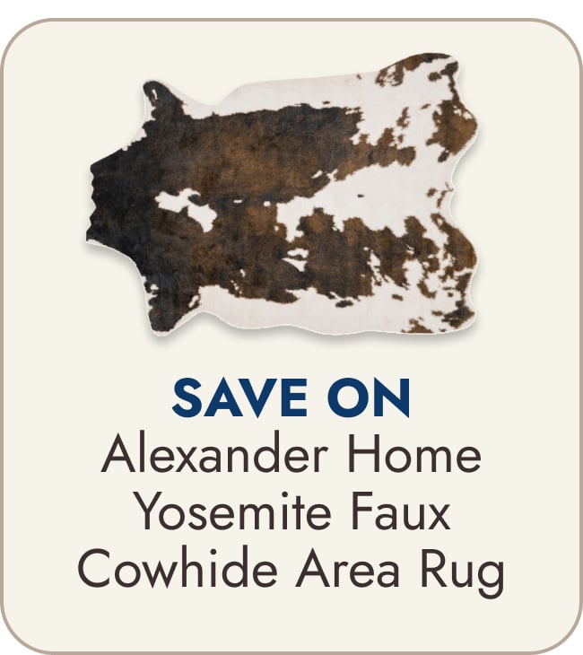 Alexander Home Yosemite Faux Cowhide Area Rug