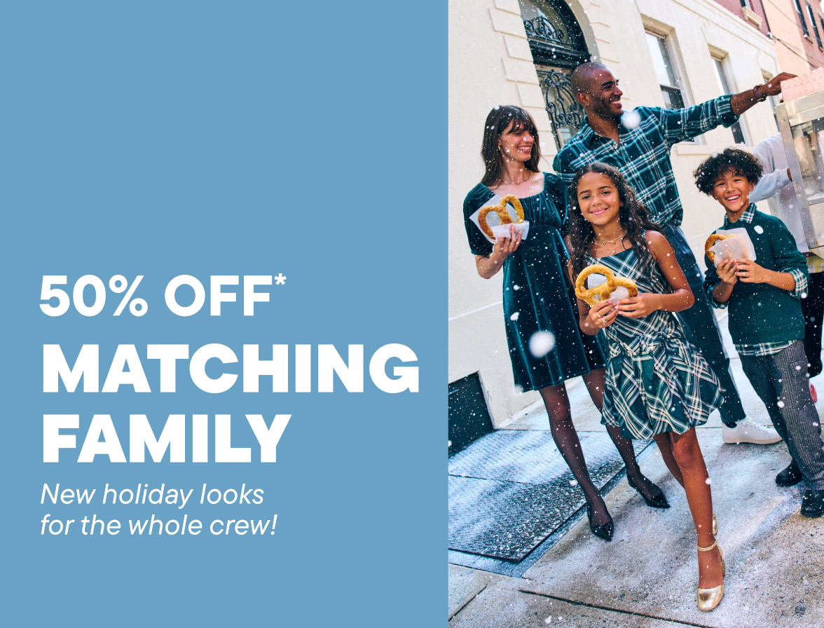 50% off Matching Famiy Holiday Looks