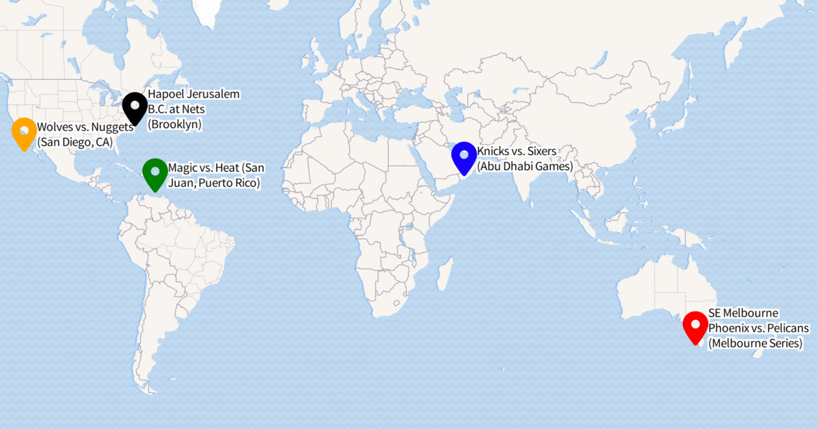 Saturday Games Map