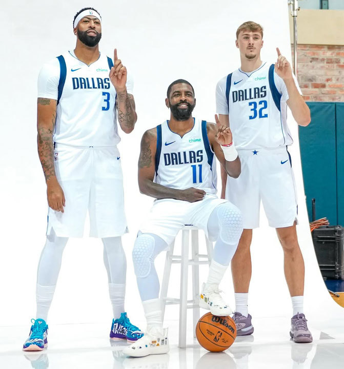Anthony Davis, Kyrie Irving, Cooper Flagg