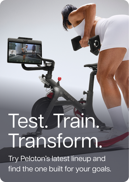 Test. Train. Transform. Try Peloton's latest lineup and find the one built for your goals.