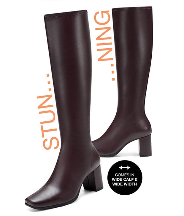 COMES IN WIDE CALF AND WIDE WIDTH