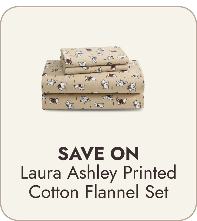 Laura Ashley Printed Cotton Flannel Sheet Set