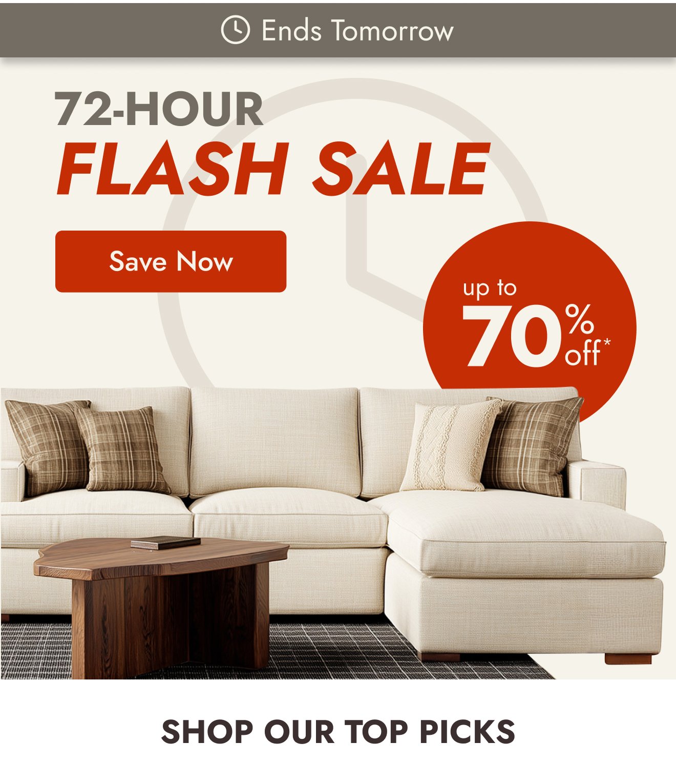 Don’t miss out: Up to 70% off ends tomorrow