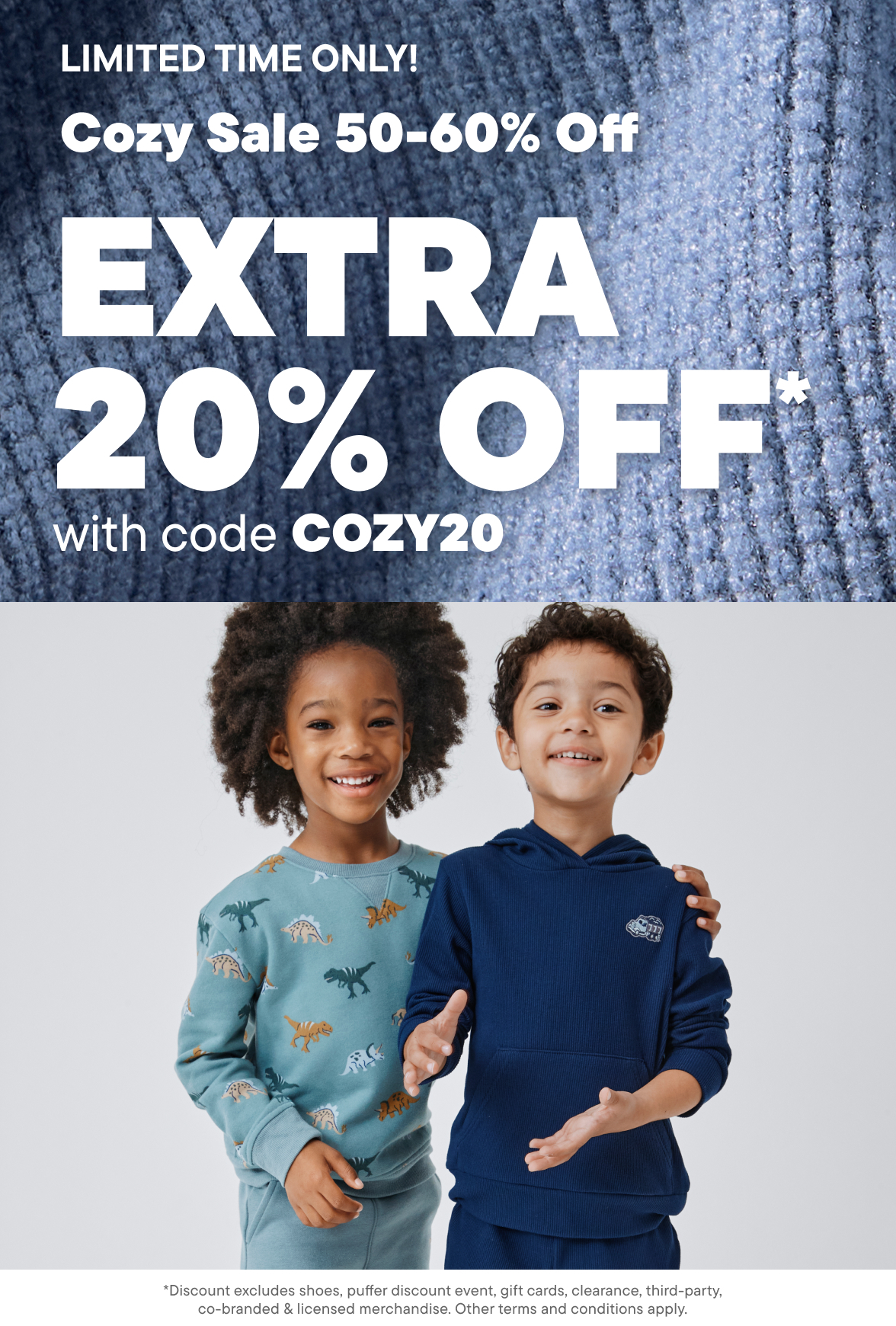 Cozy Sale 50-60% Off Plus take an Extra 20% Off with code: COZY20
