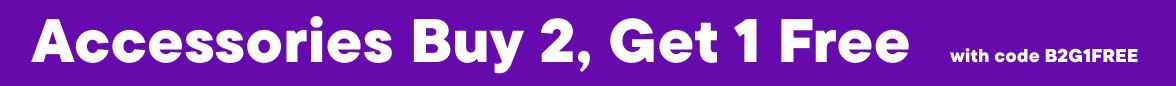 Buy 2, Get one FREE with code B2G1FREE