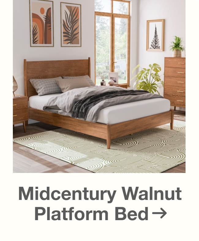 Shop the Midcentury Walnut Platform Bed