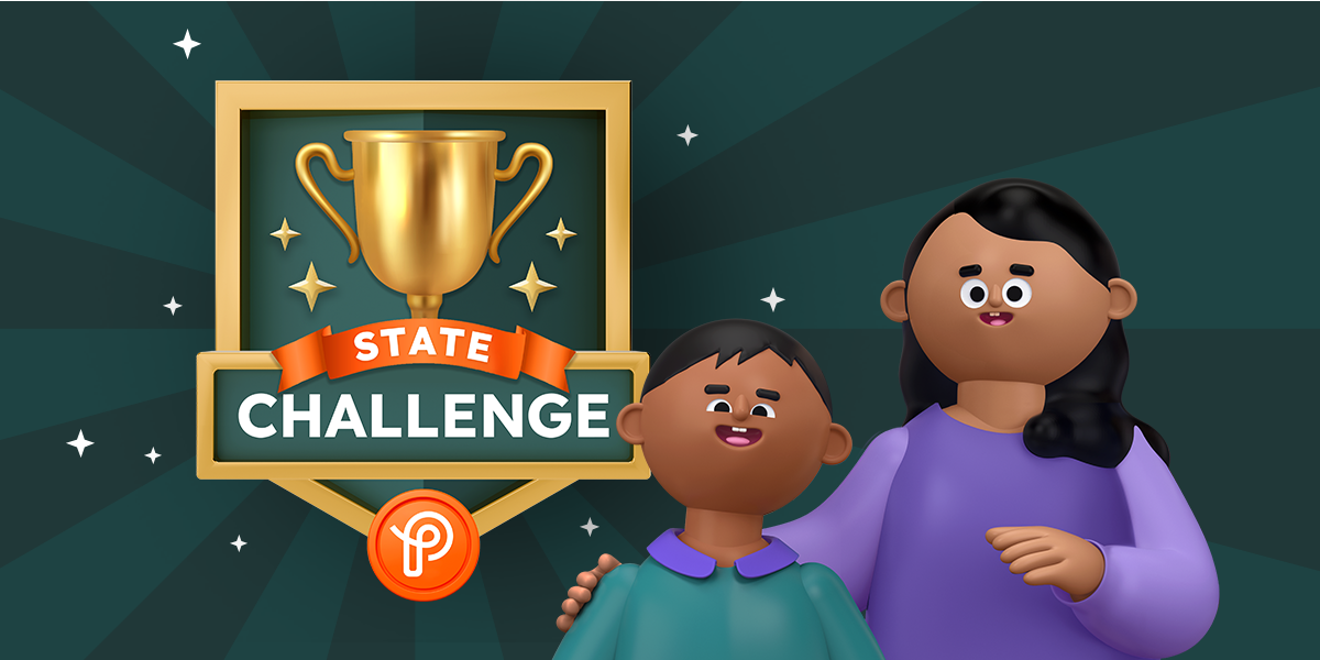 State Challenge logo with parent and child figures