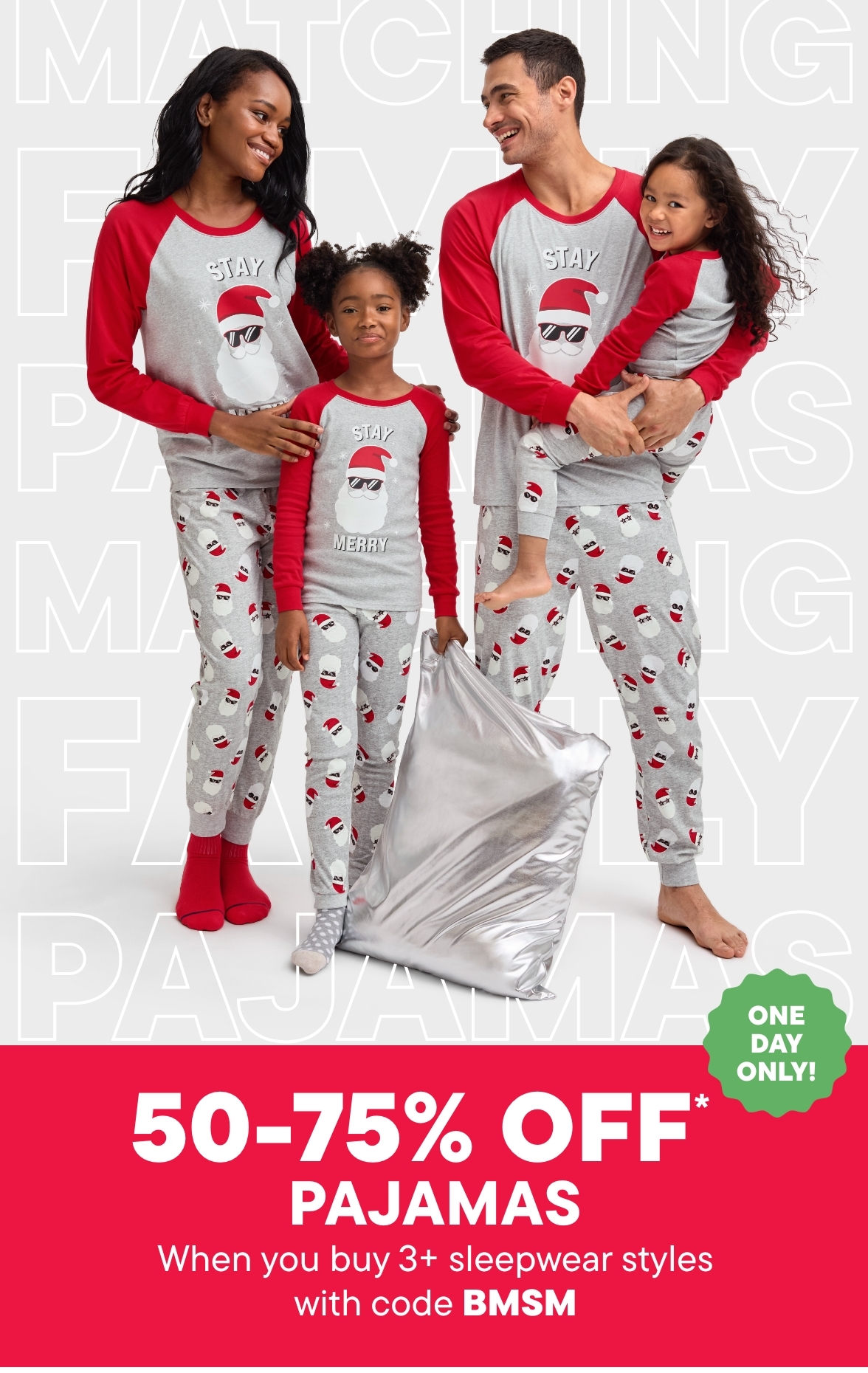 50-75% off PJs wjem you buy 3+ with code BMSM