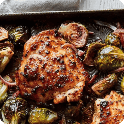 sheet pan honey mustard chicken thighs
