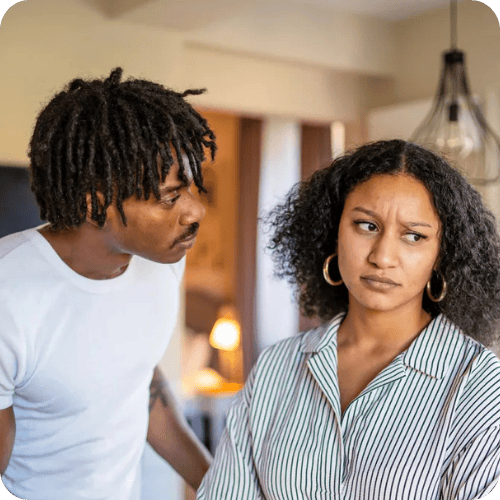 A couple having an argument
