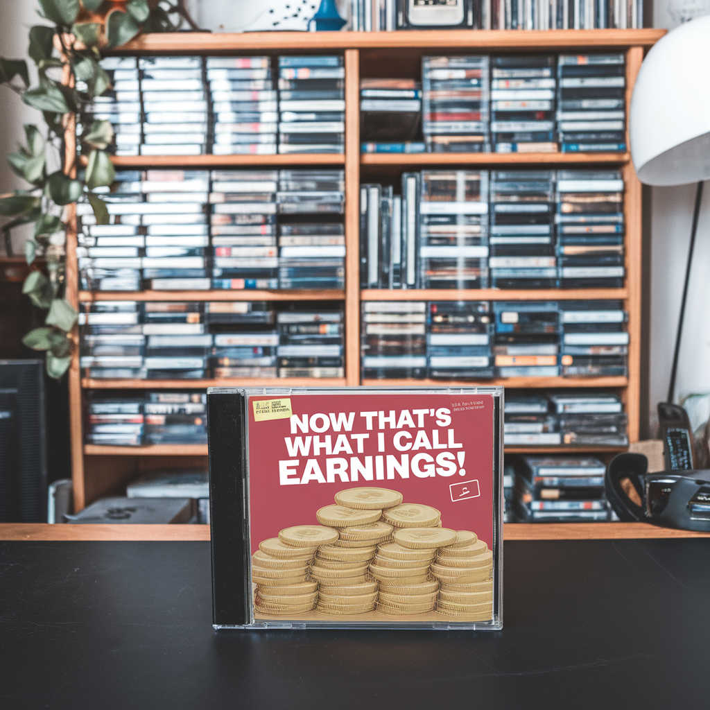 Image shows picture of a CD called Now That's What I Call Earnings