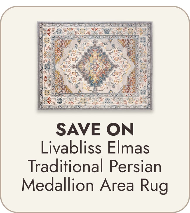 Livabliss Elmas Traditional Persian Medallion Area Rug
