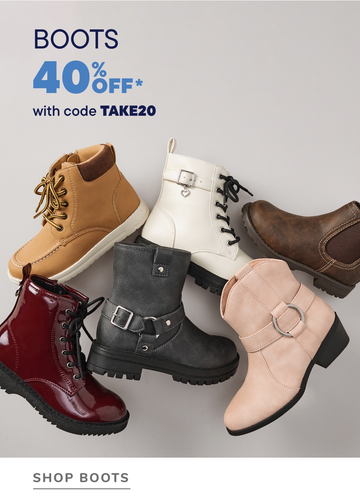 40% off Boots with code