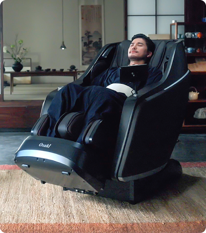 Man reclining in Osaki Massage Chair