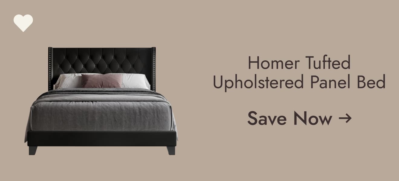 Homer Tufted Upholstered Panel Bed