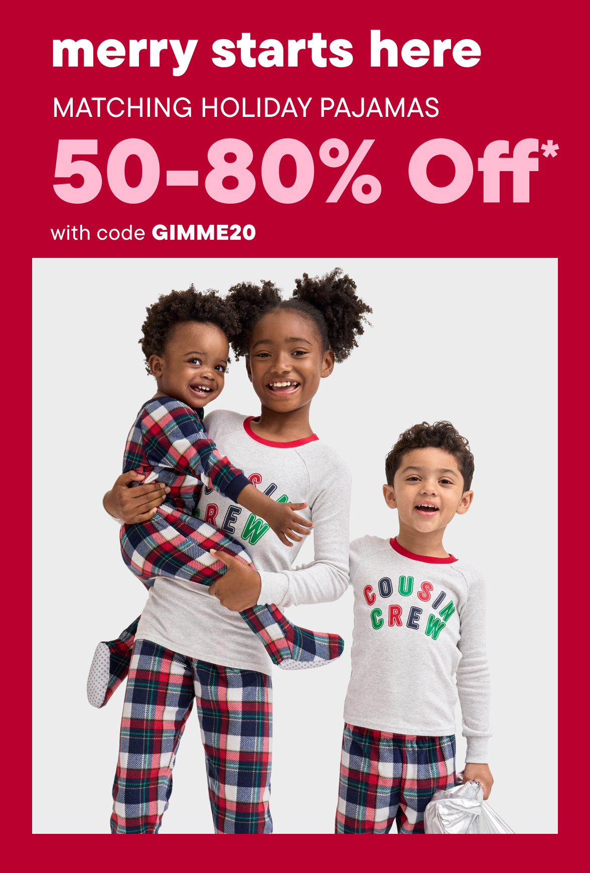 50-80% Off Matching Holiday Pajamas 