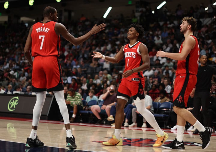 Kevin Durant, Amen Thompson, Alperen Sengun Kevin Durant, Amen Thompson, Alperen Sengun