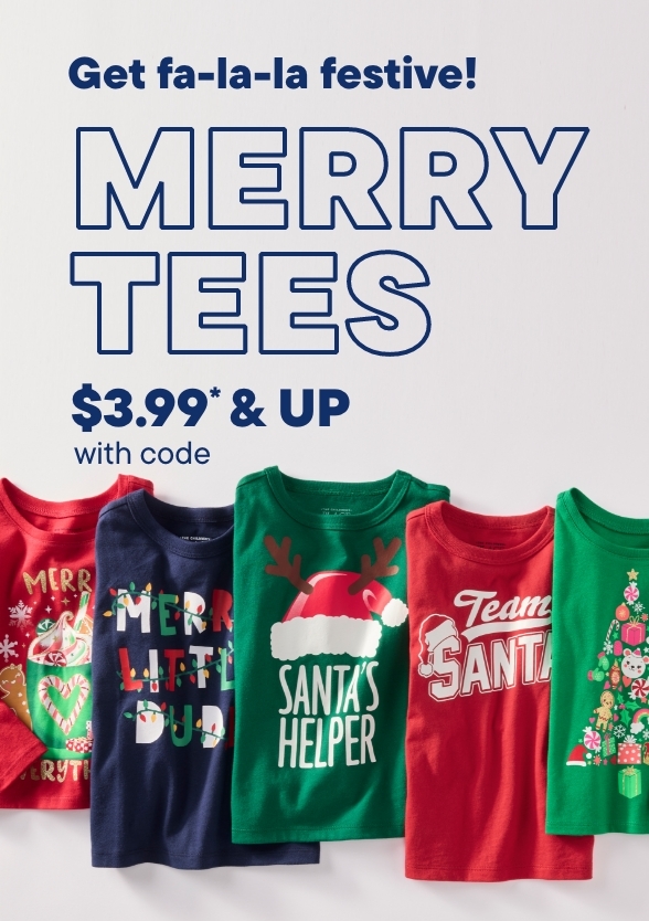 $3.99 & Up Tees with code 