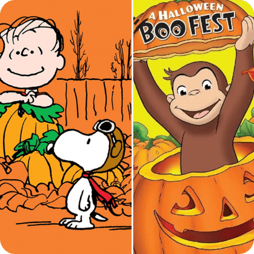 A collage of not-scary halloween movies