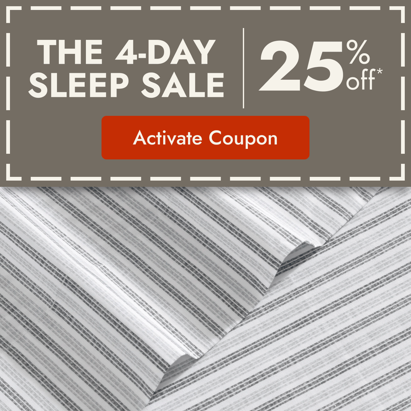 25% off your dream bedroom: 4-Day Sleep Sale
