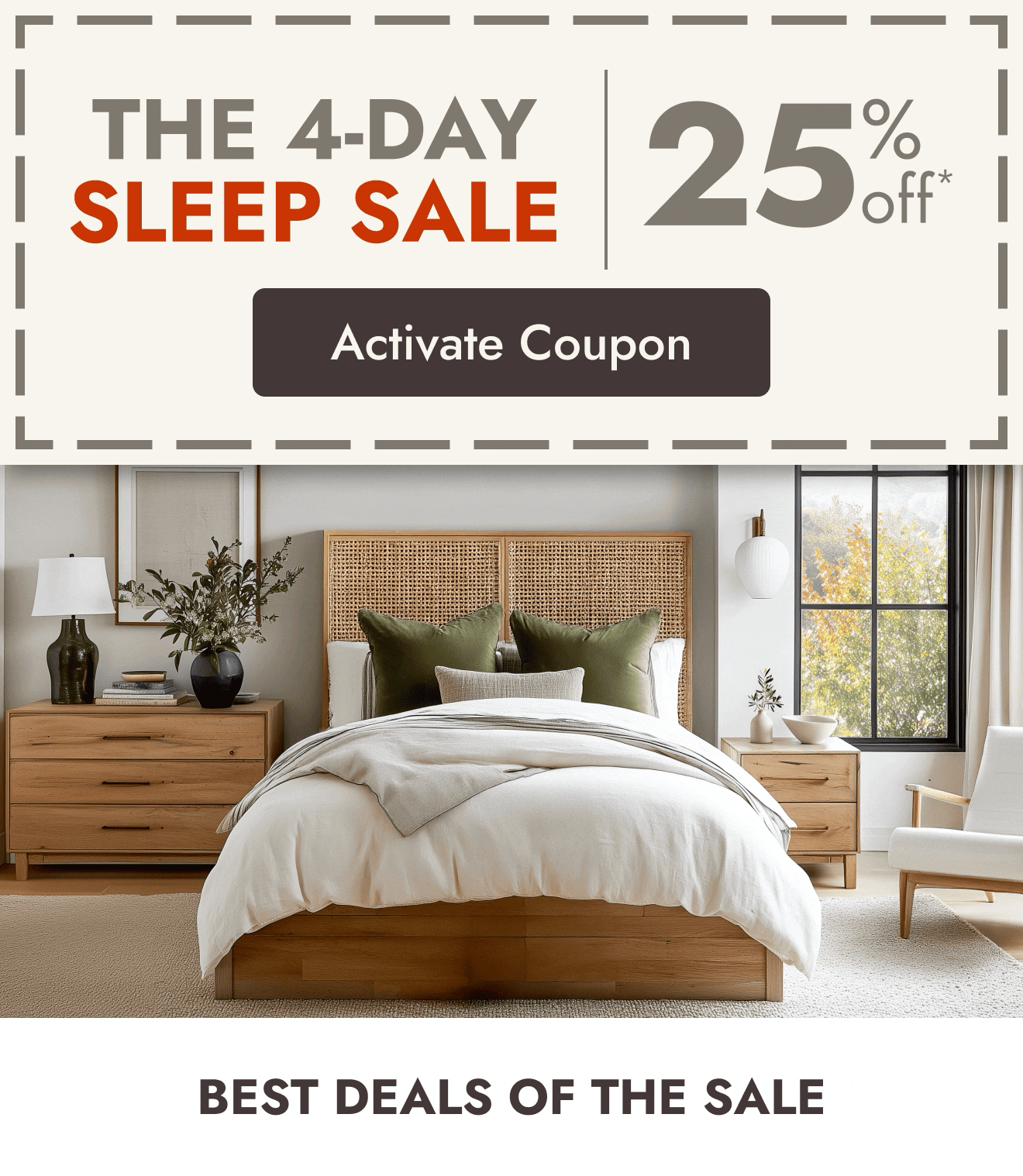 4-Day Sleep Sale is here: 25% off bedroom