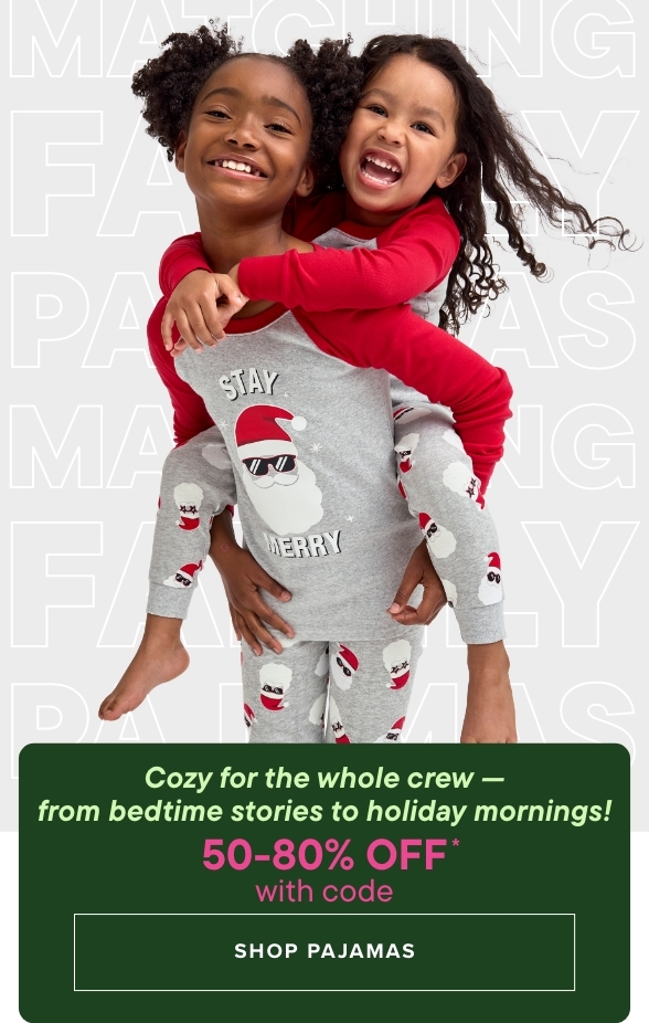 50-80% off Matching Family Pajamas with code