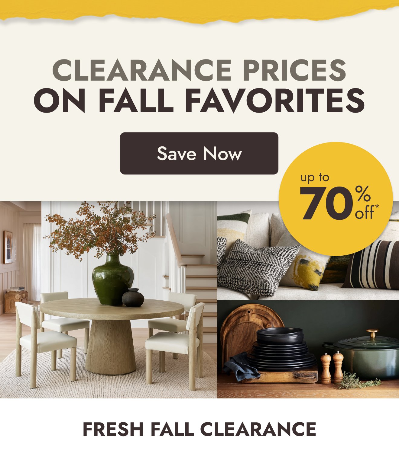 4-Day Fall Clearance starts now!
